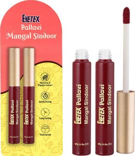 Eyetex Pallavi Mangal Sindoor-Skin-Friendly,Matte,Quick-Dry,Water-Resistant,LongLasting (Pack of 2)