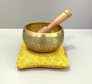 Wigano 3.5" Meditation Sound for stress free with striker stick Bell Sound & Cushion Singing Bowl
