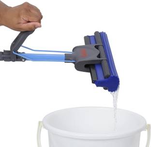 AshmakamMart Butterfly Floor Mop Stick with PVA Head for Easy Wet & Dry Mopping Sponge Wet and Dry Broom