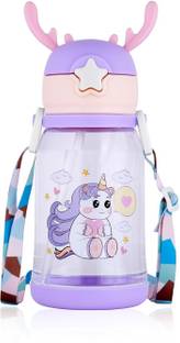 DOFTHD 650ml Kids Cartoon Water Bottle – Sipper Style with Fun Designs 650 ml Water Bottle