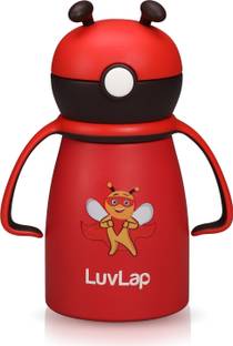 LuvLap Steel Body Weighted Straw Baby Sipper 550ml, one Touch Opening, BPA Free, 6m+,