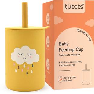 tutots Baby Sippy Cup with Straw Premium Silicone BPA Free
