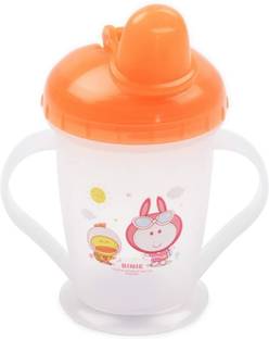 HUF & NUF No-Spill Bpa Free Kids Opaque Soft Straw Sipper Cup Water Bottle