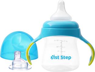 1st Step 2 in 1 BPA Free Anti-Spill Soft Spout Baby Feeding Bottle Cum Sipper Cup- 150ml