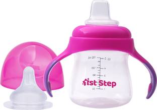 1st Step 2 in 1 BPA Free Anti-Spill Soft Spout Baby Feeding Bottle Cum Sipper Cup- 150ml