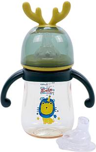 THE LITTLE BUNNY HOP IN STYLE Baby Sipper with Handle, Soft Silicone Nipple & Spout, Feeding Bottle, BPA Free