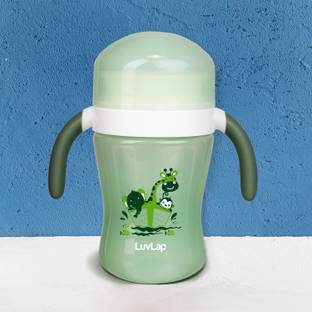 LuvLap 360° Soft Spout Baby Trainer Sipper, Dual handle Leakproof & spillproof, 240 Ml