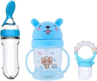 CHILD CHIC Feeding Combo Of 300 ML Sipper ,Spoon Feeder & Rattle Fruit Feeder