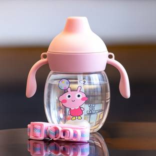Magic Pebbles Little Baby Sipper/ Sippy Cup 280ml, Anti-Spill Soft Silicone Spout, 6m+