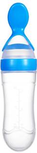 wahh Baby Spoon Bottle Feeder Dropper Silicone Spoons Feeding Kids Toddler (Blue)