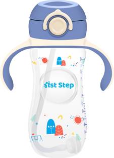 1st Step BPA Free Anti-Spill Weighted Straw Sipper Cup with Twin Handle & Flip Top