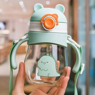 Magic Pebbles Eco-friendly Baby Water Bottle For Kids With Soft Silicone Straw & Strap -300ml