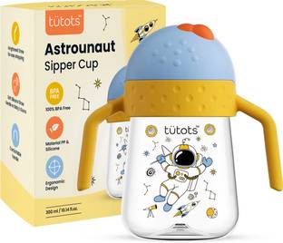 tutots Astronaut Sipper for Kids with Straw|Twin Handle BPA Free Sippy Bottle