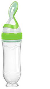 wahh Baby Spoon Bottle Feeder Dropper Silicone Spoons Feeding Kids Toddler (Green)