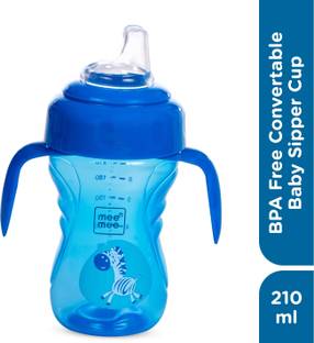 MeeMee Easy-Open Leakproof Sipper Bottle Soft Silicone Straw, BPA-Free