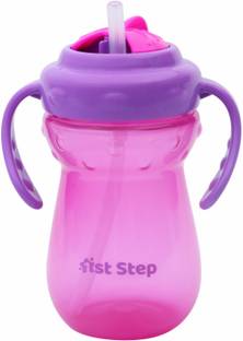 1st Step BPA Free Anti-Spill Soft Silicone Straw Baby Sipper Cup with Twin Handle- 360ml