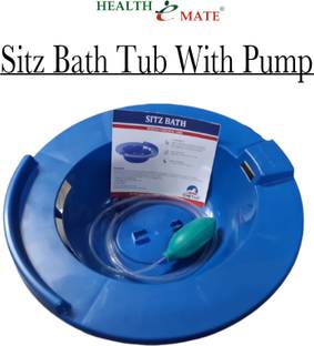 HealthEmate Sitz Bath Tub With Bulb Unisex | Recovery From Hemorrhoids, Piles , Postpartum Sitz Bath Tub