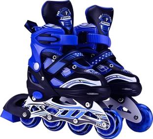 Joyful Junction with PU Flashing Wheel | Aluminum Body | LED Flash Light In-line Skates - Size Free UK