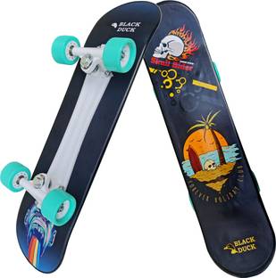 Jaspo Black Duck Fibre (26" X 6.5") Fully Assembled Skateboard (Suitable for All Age Group) - SKATIE BONES 26.5 inch x 6.5 inch Skateboard