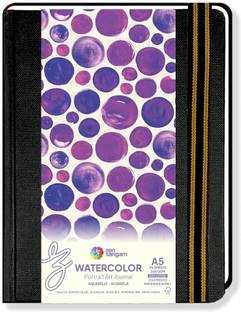 Zen Sangam Express your Mind ' Watercolor Journal (50 Pages) - 245GSM 20% Cotton Cold Pressed Watercolour Paper - Watercolor Book Sketch Pad
