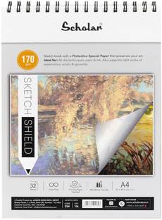 Scholar Artist Sketch Shield Acid Free Drawing Pad-A4 (170 GSM) Sketch Pad