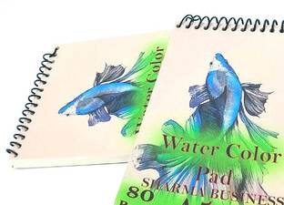 क्राष्टिक Drawing Book A5 Set 2 150 GSM Paper 80 Page For Painting And Water Color Drawing स्केच पैड