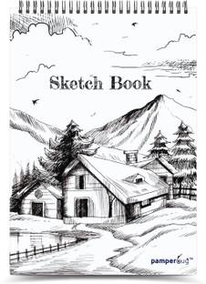 PAMPERBUG A4 Artists Sketchbook Top Spiral Bound 140 GSM Sketch Pad
