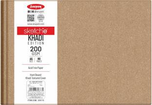 ANUPAM Sketche Khadi (Cover) Hardbound Book 200 GSM Acid Free Paper for Sketching A5 Sketch Pad