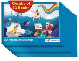 Woodsnipe Drawing for Kids | 2A Size Drawing Books | 36 White Blank Drawing Pages | Drawing Sheets for Drawing, Colouring and Painting | Set of 12 Art Sketchbooks Sketch Pad