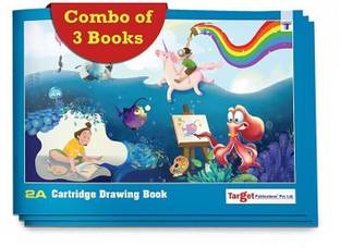 Woodsnipe Drawing for Kids | 2A Size Drawing Books | 36 White Blank Drawing Pages | Drawing Sheets for Drawing, Colouring and Painting | Set of 3 Art Sketchbooks Sketch Pad