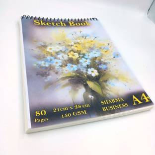 KRASHTIC Drawing Book With 150 GSM Paper Pack of 1 A4 Size Sketch Pad
