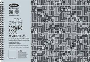 ANUPAM Ultra Artist Book A4 Wiro Bound Sketchbook Acid Free White Paper 200Gsm Sketch Pad