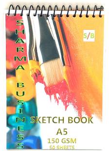 SHARMA BUSINESS A5 Sketch book for Drawing and Painting Size 21x15 cm, 150 GSM Thick Paper Sketch Pad