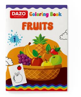 डेज़ो Coloring Book for Kids Age 1 -6 Years - Fruits Drawing Book for Early Learners स्केच पैड
