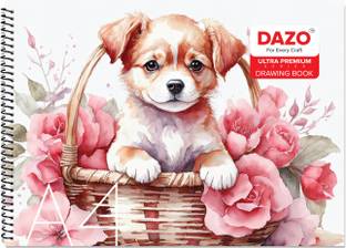 dazo Drawing Book - Spiral, Unruled, A4 Size, 36 Pages, 210 mm x 297 mm Sketch Pad