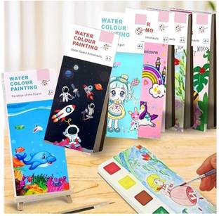 समुराई Watercolour Drawing Book | Pocket Painting Book | 20 Page | With 1 Paint Brush | स्केच पैड