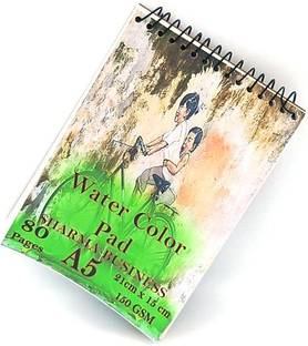 KRASHTIC Sketch Book A5 150 GSM Paper 80 Pages For Painting And Water Color Drawing Sketch Pad