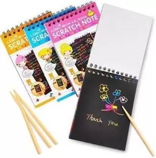 Royals BIRTHDAY RETURN GIFT SCRATCH BOOK,SMALL,PACK OF 3 Sketch Pad