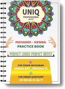 UNIQ DESIGNER "Beautiful Mehandi Designs: A Practice Workbook" Sketch Pad