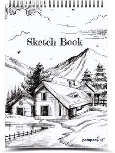 PAMPERBUG A5 Mini Sketchbook for Artists, 140 GSM 100 pages Sketch Pad