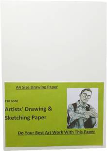 Bestry A4 Size, 210 GSM Smooth Finish Ivory Drawing Painting Paper Sheets ( Set of 10 )