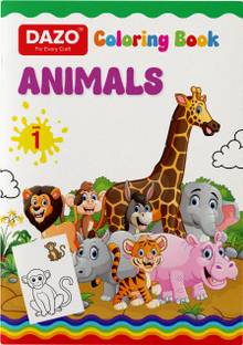 dazo Coloring Book for Kids Age 1 -6 Years - Animals Drawing Book for Early Learners Sketch Pad