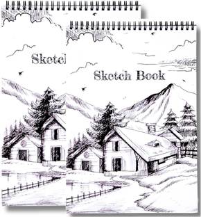 OFIXO A5 Sketchbook 50 Sheet -5.8 x 8.3 Inch 140 GSM| Top Spiral-Bound - Pack-2 Sketch Pad