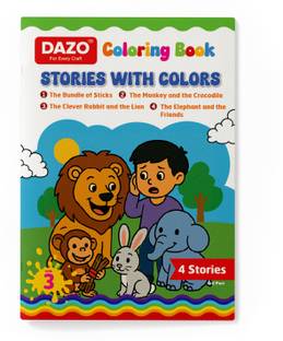 dazo Story Coloring Book for Kids Age 1 - 6 | Panchatantra Moral Education | Part 3 Sketch Pad