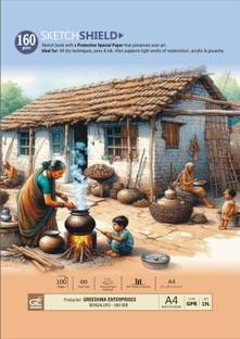 Greeshma Sketchbook 72 Pages 160 GSM Drawing Paper |Sketchpad for Artists A4 size Sketch Pad