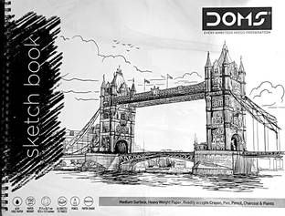 DOMS WIRO Sketch Book | 27.5 X 34.7cm |72 Pages | Cover Design may differ | Sketch Pad