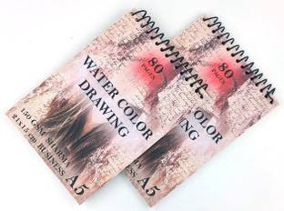 PerDay A5 Water Color Drawing Pad For School and College Students 150 GSM 80 Pages Sketch Pad