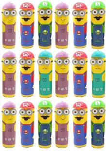 Pvention Return Gift For Kids / Minion Character Pencil Box Having Sketch Color Pen Superfine Nib Sketch Pens