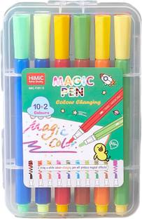 WHITE POPCORN Magic Colors Pen Set – 12 Pcs, Colour Changing Sketch Pens Nib Sketch Pen