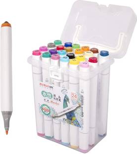 QUICKNEED Double Sided Art Marker Pens For Drawing Peacockey Dual Tip Nib Sketch Pens  with Washable Ink